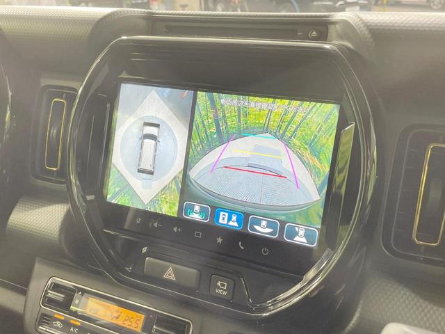 ハスラー ハイブリッドＸターボ　４ＷＤ　純正９型ナビ　全周囲カメラ　セーフティサポート　レーダークルーズ　シートヒーター　コーナーセンサー　ＬＥＤヘッド　車線逸脱警報　オートライト　Ｂｌｕｅｔｏｏｔｈ　ＣＤ／ＤＶＤ（4枚目）