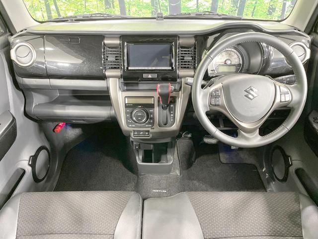 ハスラー ＪスタイルＩＩターボ　４ＷＤ　ＳＤナビ　衝突軽減ブレーキ　シートヒーター　クルーズコントロール　２トーン　ステアリングスイッチ　ＨＩＤヘッドライト　オートエアコン　アイドリングストップ　純正１５ＡＷ　ダウンヒルアシスト（2枚目）