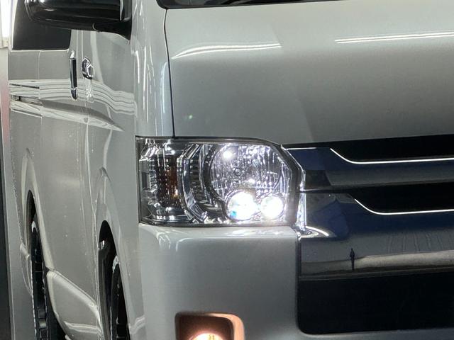 ハイエースバン ロングワイドスーパーＧＬ　本州仕入れ／ナイトロパワー１７インチ／新品タイヤ／ローダウン／ベッドキット／両側パワースライド／ＬＥＤヘッドライト／社外ＳＤナビＴＶ／追加スピーカー／バックカメラ／ＥＴＣ車載器／ドラレコ／シートカバー（3枚目）