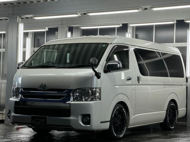 ハイエースバン ロングワイドスーパーＧＬ　本州仕入れ／ナイトロパワー１７インチ／新品タイヤ／ローダウン／ベッドキット／両側パワースライド／ＬＥＤヘッドライト／社外ＳＤナビＴＶ／追加スピーカー／バックカメラ／ＥＴＣ車載器／ドラレコ／シートカバー（14枚目）