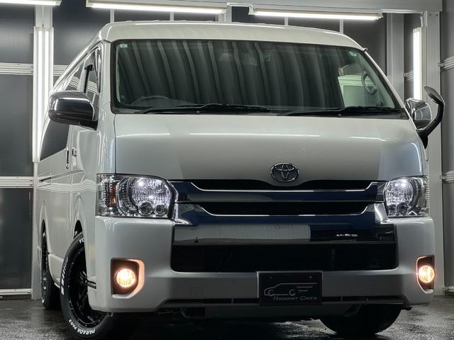ハイエースバン ロングワイドスーパーＧＬ　本州仕入れ／ナイトロパワー１７インチ／新品タイヤ／ローダウン／ベッドキット／両側パワースライド／ＬＥＤヘッドライト／社外ＳＤナビＴＶ／追加スピーカー／バックカメラ／ＥＴＣ車載器／ドラレコ／シートカバー（15枚目）