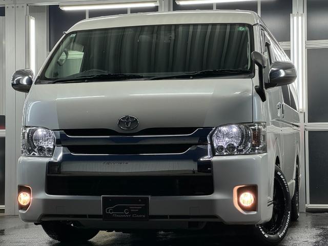 ハイエースバン ロングワイドスーパーＧＬ　本州仕入れ／ナイトロパワー１７インチ／新品タイヤ／ローダウン／ベッドキット／両側パワースライド／ＬＥＤヘッドライト／社外ＳＤナビＴＶ／追加スピーカー／バックカメラ／ＥＴＣ車載器／ドラレコ／シートカバー（16枚目）