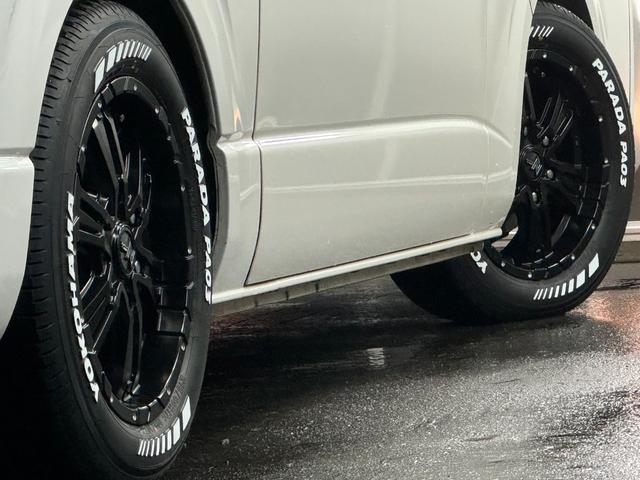 ハイエースバン ロングワイドスーパーＧＬ　本州仕入れ／ナイトロパワー１７インチ／新品タイヤ／ローダウン／ベッドキット／両側パワースライド／ＬＥＤヘッドライト／社外ＳＤナビＴＶ／追加スピーカー／バックカメラ／ＥＴＣ車載器／ドラレコ／シートカバー（27枚目）