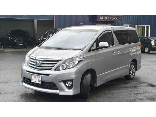 アルファードハイブリッド SR 4WD バックカメラ ナビ クリアランスソナー オートクルーズコントロール 両側電動スライドドア オートライト HID 電動リアゲート スマートキー 電動格納ミラー 後席モニター 3列シート(12枚目)