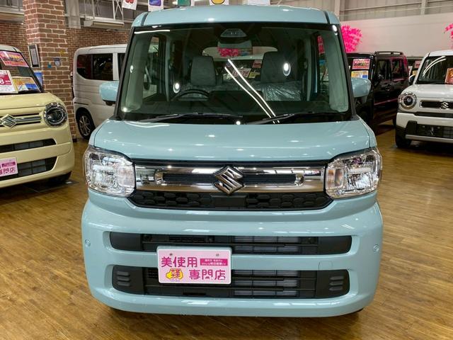 スペーシア ハイブリッドＧ　４ＷＤ　全方位カメラ付きナビゲーション　ＡＢＳ　オートエアコン　スライドドア　アイドリングストップ　スマートキー　運転席・助手席シートヒーター　プッシュスタートボタン　クリアランスソナー　ベンチシート（2枚目）