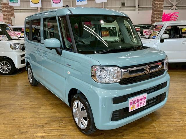 スペーシア ハイブリッドＧ　４ＷＤ　全方位カメラ付きナビゲーション　ＡＢＳ　オートエアコン　スライドドア　アイドリングストップ　スマートキー　運転席・助手席シートヒーター　プッシュスタートボタン　クリアランスソナー　ベンチシート（3枚目）
