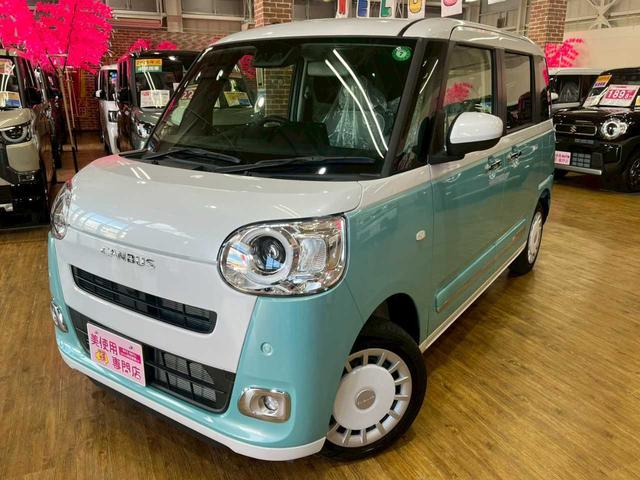 ムーヴキャンバス ストライプスＧ　運転席・助手席側パワースライドドア　ＡＢＳ　アイドリングストップ　運転席・助手席シートヒーター　衝突被害軽減システム　クリアランスソナー　ＬＥＤヘッドライト　プッシュスタート（2枚目）