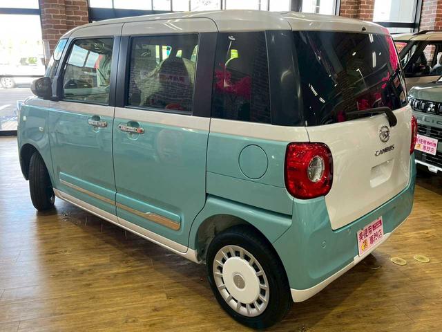 ムーヴキャンバス ストライプスＧ　運転席・助手席側パワースライドドア　ＡＢＳ　アイドリングストップ　運転席・助手席シートヒーター　衝突被害軽減システム　クリアランスソナー　ＬＥＤヘッドライト　プッシュスタート（7枚目）