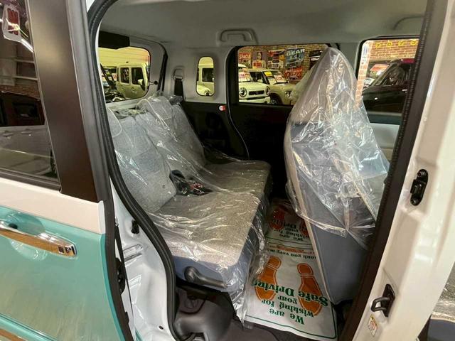 ムーヴキャンバス ストライプスＧ　運転席・助手席側パワースライドドア　ＡＢＳ　アイドリングストップ　運転席・助手席シートヒーター　衝突被害軽減システム　クリアランスソナー　ＬＥＤヘッドライト　プッシュスタート（19枚目）