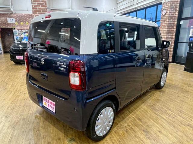 ワゴンＲスマイル ハイブリッドＳ　２トーンルーフパッケージ装着車　４ＷＤ　全方位カメラ付きナビ　ＤＶＤ・ＣＤ　助手席側電動スライドドア　アイドリングストップ　両席シートヒーター　スマートキー　プッシュスタート　オートライトシステム（6枚目）