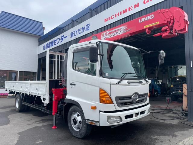 ヒノレンジャー 　４トン４段クレーン　ロング　ラジコン　フックイン　全塗装済み　フル装備　６ＭＴ　ＥＴＣ　ディーゼル　荷台５ｍ４０ｃｍ×２ｍ１４ｃｍ　ユニック（8枚目）
