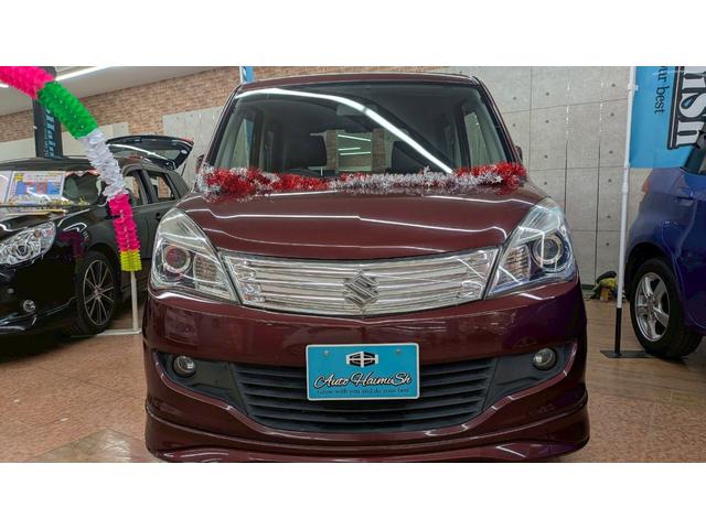 ソリオ 4WD 1年保証付 寒冷地仕様 純正ナビ フルセグTV 両側パワースライド エンジンスターター オートライト ETC HID シートヒーター シートリフター 社外14インチアルミ(6枚目)