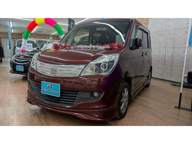 ソリオ 4WD 1年保証付 寒冷地仕様 純正ナビ フルセグTV 両側パワースライド エンジンスターター オートライト ETC HID シートヒーター シートリフター 社外14インチアルミ(15枚目)