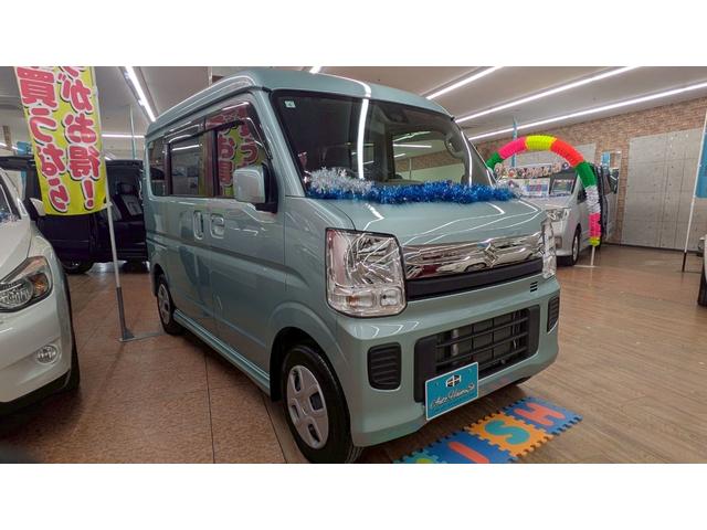 エブリイワゴン ＪＰターボ　４ＷＤ　１年保証付　ハイルーフ　社外ナビ　フルセグＴＶ　両側スライド☆シートヒーター　オートエアコン　ライトレベライザー　リアヒーター（35枚目）