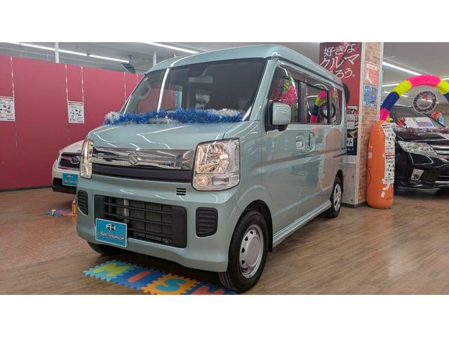 エブリイワゴン ＪＰターボ　４ＷＤ　１年保証付　ハイルーフ　社外ナビ　フルセグＴＶ　両側スライド☆シートヒーター　オートエアコン　ライトレベライザー　リアヒーター（53枚目）