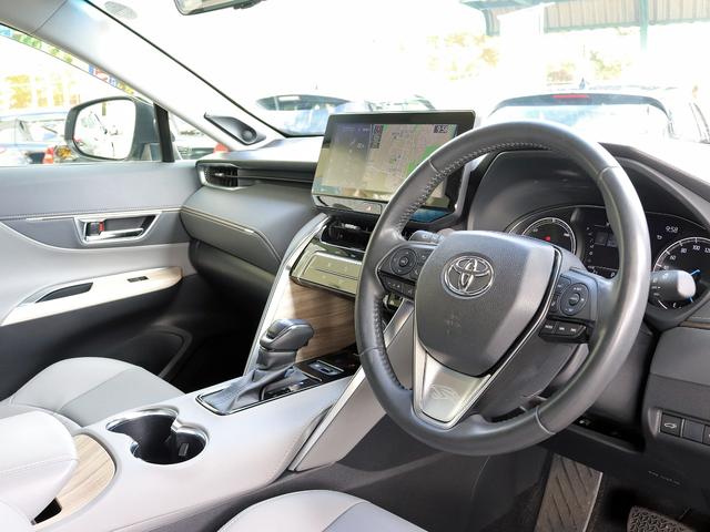 ハリアーハイブリッド Z 寒冷地 JBLサウンドナビTV 全周囲カメラ グレー内装 ETC2.0 AC100V1500W電源 パワーバックドア パワーシート デジタルインナーミラー ドラレコ HUD BSM 革シート 本州仕入(30枚目)