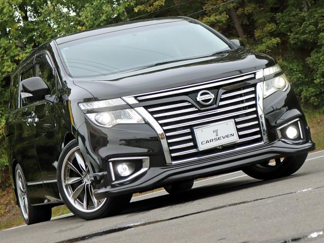 エルグランド ２５０ハイウェイスタープレミアム　後期　ナビＴＶ　１１型リアエンターテイメント　両側パワースライドドア　全周囲カメラ　パワーバックドア　ステアリングスイッチ　黒革シート　パワーシート＆ヒーター　クルーズコントロール　シートメモリー（7枚目）
