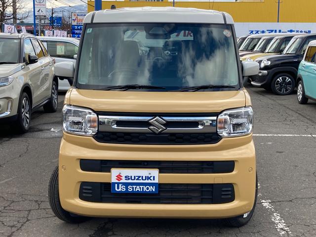 スペーシア ※ブラックフライデー※ＨＹＢＲＩＤ　Ｘ　４ＷＤ　全方位カメラ付９インチナビ付　別途当社パックでさらに快適に　スチールホイール　ＬＥＤヘッドランプ　ＳＲＳエアバック　オートライト　イモビライザー　キーレスプッシュ　衝突被害軽減、後退時ブレーキサポート（4枚目）