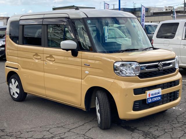 スペーシア ※ブラックフライデー※ＨＹＢＲＩＤ　Ｘ　４ＷＤ　全方位カメラ付９インチナビ付　別途当社パックでさらに快適に　スチールホイール　ＬＥＤヘッドランプ　ＳＲＳエアバック　オートライト　イモビライザー　キーレスプッシュ　衝突被害軽減、後退時ブレーキサポート（8枚目）