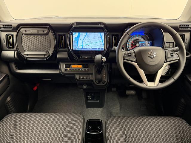 ハスラー ＨＹＢＲＩＤ　Ｘ　３型　全方位カメラ付９インチナビ！　当社パックで快適に！　アルミホイール　ＬＥＤヘッドランプ　ＬＥＤフォグランプ　ＳＲＳエアバック　オートライト　イモビライザー　プッシュスタート　シートヒーター　衝突被害軽減ブレーキ（10枚目）