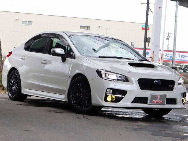 WRX STI STI 6MT ツインスクロールターボ(308PS) アドバンストセーフティPKG ビルシュタイン ブレンボ17インチブレーキ SDナビ フルセグTV サイド・バックカメラ ETC 黒半革 パワーシート(3枚目)