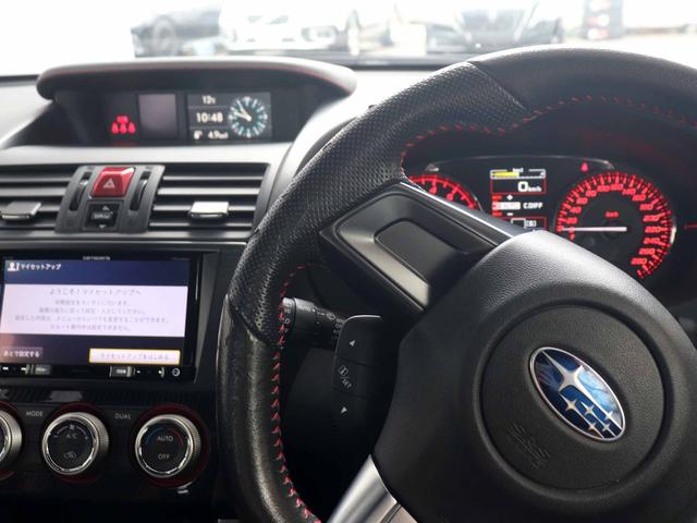 WRX STI STI 6MT ツインスクロールターボ(308PS) アドバンストセーフティPKG ビルシュタイン ブレンボ17インチブレーキ SDナビ フルセグTV サイド・バックカメラ ETC 黒半革 パワーシート(14枚目)