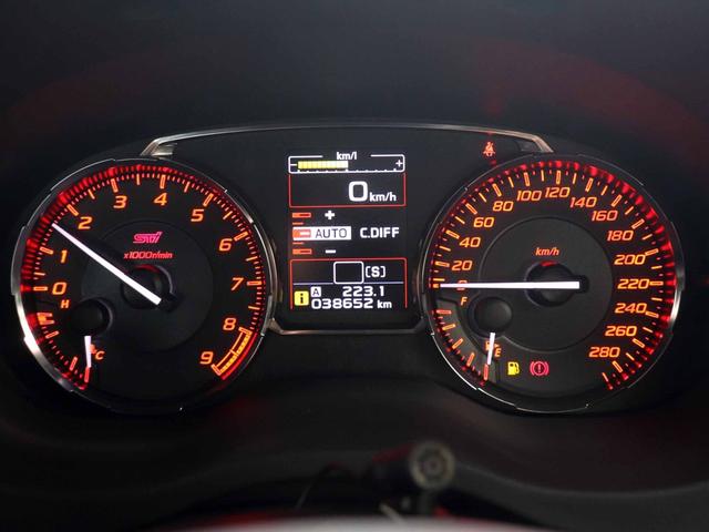 WRX STI STI 6MT ツインスクロールターボ(308PS) アドバンストセーフティPKG ビルシュタイン ブレンボ17インチブレーキ SDナビ フルセグTV サイド・バックカメラ ETC 黒半革 パワーシート(31枚目)