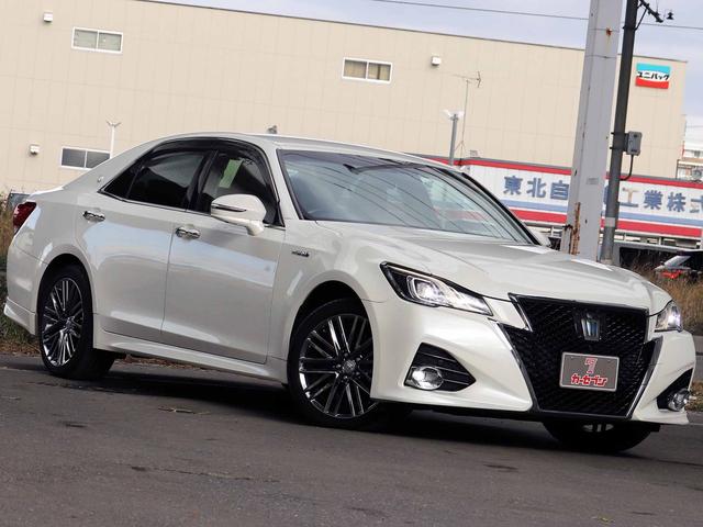 クラウンハイブリッド アスリートS Four 後期型 アドバンストPKG プリクラッシュ レーダークルーズ スパッタリング18インチアルミ メーカーナビTV パノラミックビューモニター インテリジェントクリアランスソナー パワーシート ETC(3枚目)