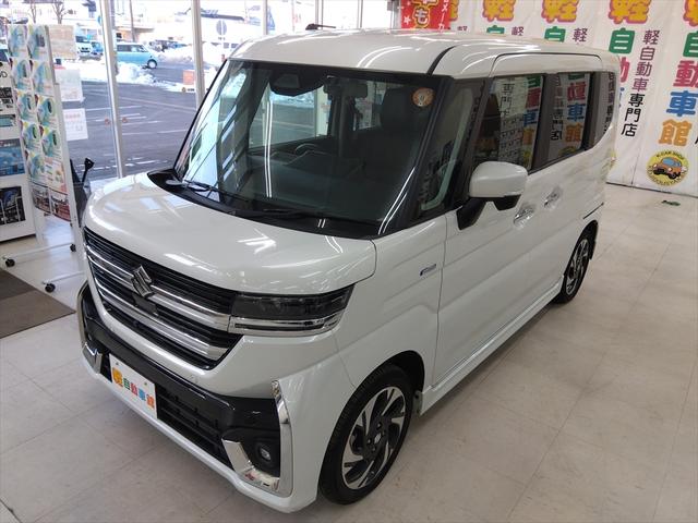 スペーシアカスタム ハイブリッドＸＳ　全方位モニター付純正ナビＴＶスズキコネクト対応通信機装着車　４ＷＤ　衝突軽減ブレーキ　Ｂｌｕｅｔｏｏｔｈ　全周囲カメラ　バックカメラ　ドラレコ　フルセグＴＶ　純正ナビ　両側パワースライドドア　ＥＴＣ（6枚目）