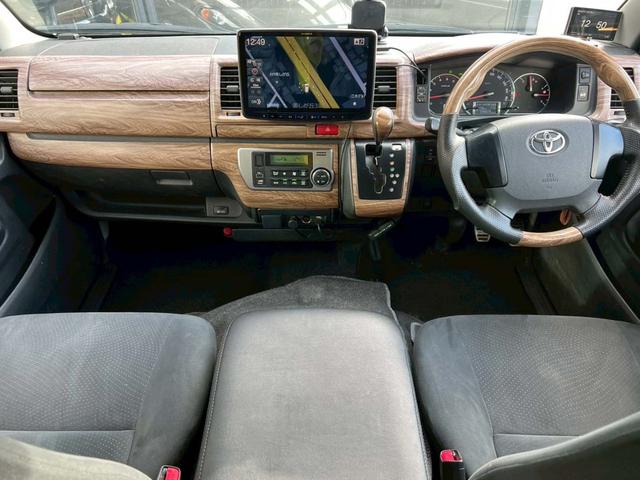 ハイエースバン ロングスーパーGL 全塗装 社外フローティングナビ 社外Dインナーミラー Bカメ ルーフキャリア ラダー ETC フロント・リア パイプバンパー サイドパイプステップ 金属フロア 社外16インチAW フュエールキャップ(3枚目)