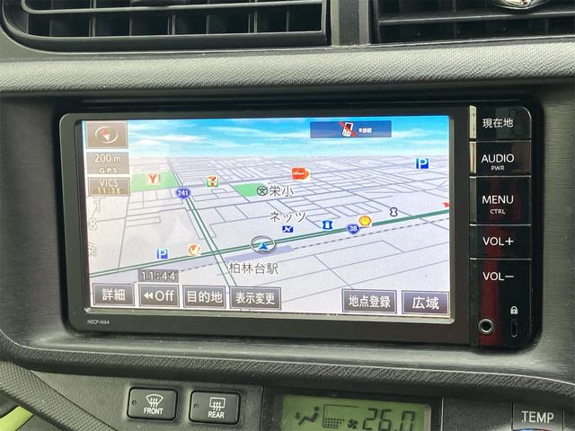 アクア S ナビ TV キーレスエントリー 電動格納ミラー CVT 衝突安全ボディ ABS ESC CD Bluetooth エアコン パワーステアリング パワーウィンドウ(4枚目)