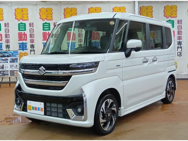 スペーシアカスタム ハイブリッドＸＳ　４ＷＤ　衝突軽減ブレーキ　Ｂｌｕｅｔｏｏｔｈ　全周囲カメラ　バックカメラ　ドライブレコーダー　純正メモリーナビ・フルセグ　両側パワースライドドア　ＥＴＣ　シートヒーター　ＡＢＳ　アイドリングストップ（2枚目）