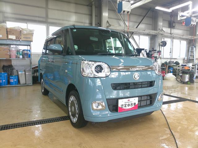 ムーヴキャンバス セオリーG 4WD 両側パワースライドドア スマホ連携ディスプレイオーディオ ワイヤレス充電器qi(チー) リモコンエンジンスターター キーフリーシステム 運転席助手席シートヒーター 保温カップホルダー(6枚目)