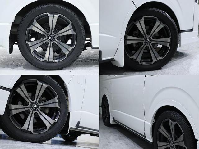 ハイエースバン スーパーＧＬ　ダークプライム　トヨタセーフティーセンス　バックモニター内臓自動防眩ミラー　寒冷地仕様　パワースライドドア　スポイラー　オーバーフェンダー　１８インチアルミホイール　１８インチタイヤ　１．５インチローダウン（3枚目）