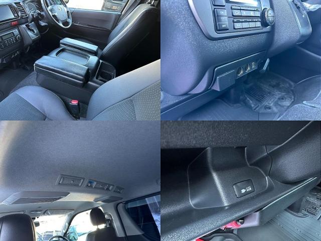 ハイエースバン スーパーＧＬ　ダークプライム　トヨタセーフティーセンス　バックモニター内臓自動防眩ミラー　寒冷地仕様　パワースライドドア　スポイラー　オーバーフェンダー　１８インチアルミホイール　１８インチタイヤ　１．５インチローダウン（15枚目）