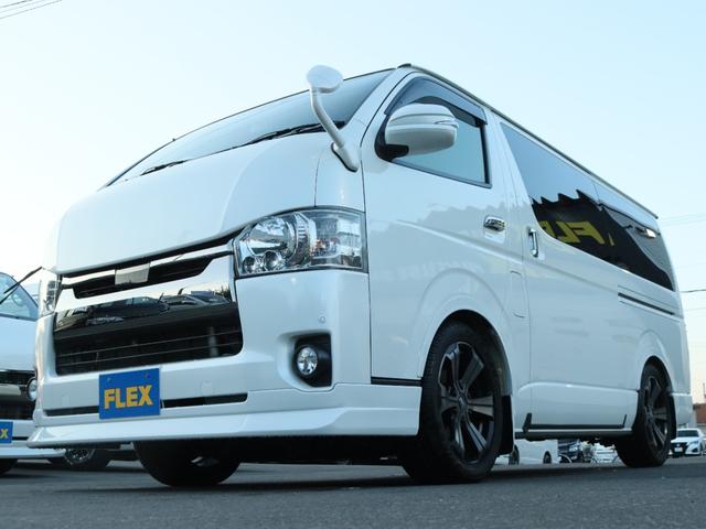 ハイエースバン スーパーＧＬ　ダークプライム　トヨタセーフティーセンス　バックモニター内臓自動防眩ミラー　寒冷地仕様　パワースライドドア　スポイラー　オーバーフェンダー　１８インチアルミホイール　１８インチタイヤ　１．５インチローダウン（34枚目）