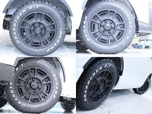 ハイエースバン ロングＤＸ　ＷｏｏｄＶｉｌｌａｇｅ　ＢＩＧ－Ｘ　煌ＢＬＡＣＫテールランプ　ＢＪメキシカン　ダンロップブラントレック　ＦＬＥＸオリジナルオーバーフェンダーＭＢ　Ｔ－Ｆｏｒｃｅフロントスポイラー　Ｒｅクラシック（3枚目）