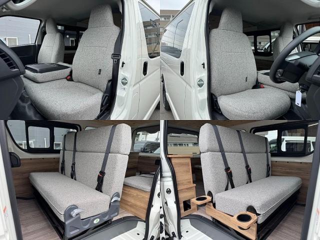 ハイエースバン ロングＤＸ　ＷｏｏｄＶｉｌｌａｇｅ　ＢＩＧ－Ｘ　煌ＢＬＡＣＫテールランプ　ＢＪメキシカン　ダンロップブラントレック　ＦＬＥＸオリジナルオーバーフェンダーＭＢ　Ｔ－Ｆｏｒｃｅフロントスポイラー　Ｒｅクラシック（13枚目）