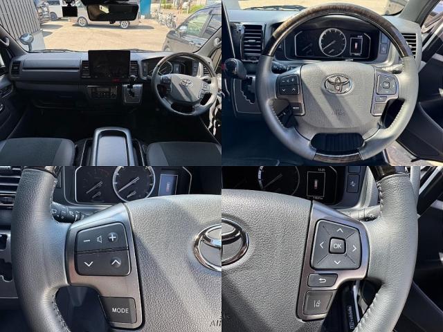 ハイエースバン スーパーＧＬ　ダークプライムＩＩ　デジタルインナーミラー　パノラミックビューモニター　パワースライドドア　ＢＩＧ－Ｘ　フロントスポイラー　リアスポイラー　バットフェイスボンネット　ＬＥＤテールランプ　アルミホイール１６ｉｎ（10枚目）