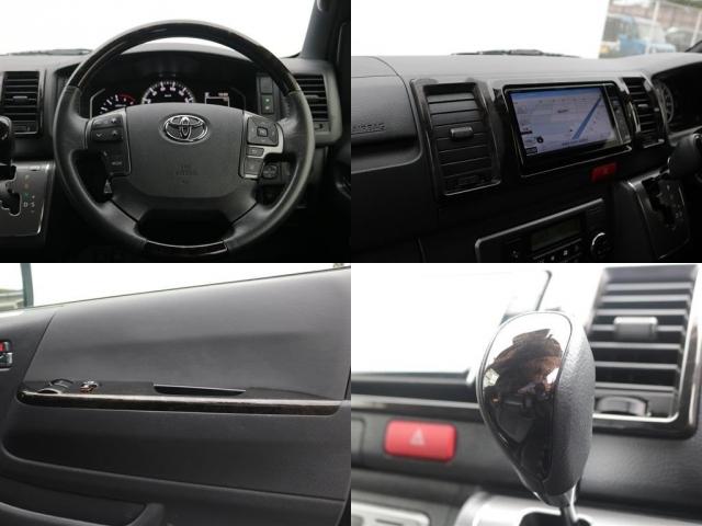 ハイエースバン スーパーGL ダークプライムII インテリジェントクリアランスソナー PVM 助手席エアバック デジタルインナーミラー 寒冷地仕様 パワースライドドア 各所ブラック塗装 社外アルミ18in スポイラー オーバーフェンダー(16枚目)