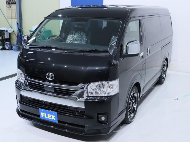 ハイエースワゴン ＧＬ　内装架装ｆａｍｉｌｉａ　ＢＩＧ－Ｘ　ＦＬＥＸフロントスポイラー　ＦＬＥＸオーバーフェンダー　ＦＬＥＸリアスポイラー　１．５ｉｎローダウン　シートカバー　ＦＬＥＸＤｅｌｆ０６アルミ１７ｉｎ（22枚目）