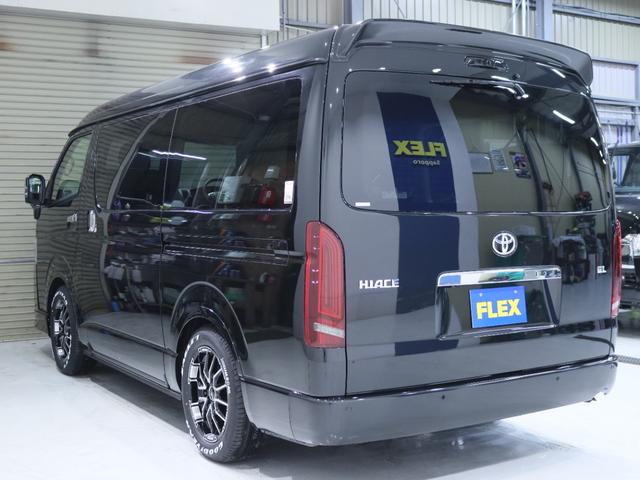 ハイエースワゴン ＧＬ　内装架装ｆａｍｉｌｉａ　ＢＩＧ－Ｘ　ＦＬＥＸフロントスポイラー　ＦＬＥＸオーバーフェンダー　ＦＬＥＸリアスポイラー　１．５ｉｎローダウン　シートカバー　ＦＬＥＸＤｅｌｆ０６アルミ１７ｉｎ（26枚目）