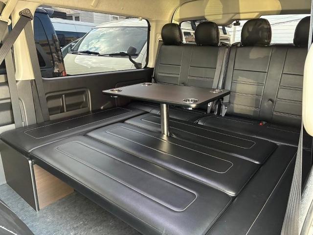 ハイエースバン ロングＧＬ　寒冷地仕様　インテリジェントクリアランスソナー　デジタルインナーミラー　ＰＶＭ　パールホワイト　パワースライドドア　フルフラット内装架装　アルミ　フロントスポイラー　ＬＥＤテール　ナビ　後席モニター（5枚目）