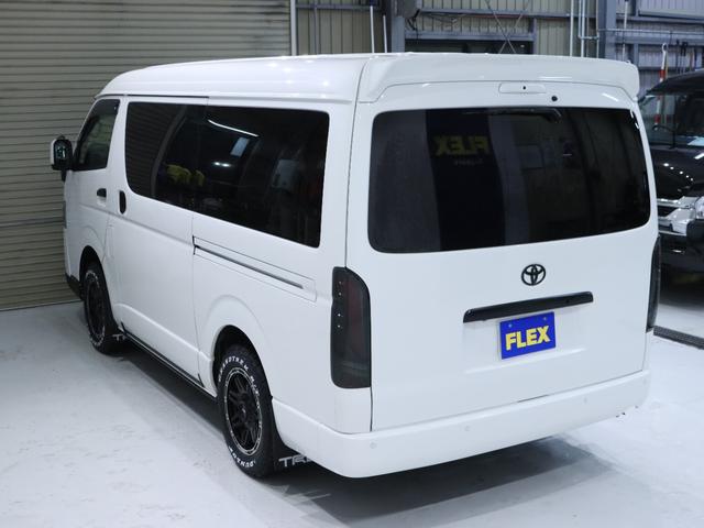 ハイエースバン ロングＧＬ　寒冷地仕様　インテリジェントクリアランスソナー　デジタルインナーミラー　ＰＶＭ　パールホワイト　パワースライドドア　フルフラット内装架装　アルミ　フロントスポイラー　ＬＥＤテール　ナビ　後席モニター（26枚目）