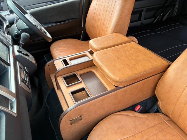 ハイエースバン ロングＧＬ　寒冷地仕様　インテリジェントクリアランスソナー　デジタルインナーミラー　ＰＶＭ　パールホワイト　パワースライドドア　フルフラット内装架装　アルミ　フロントスポイラー　ＬＥＤテール　ナビ　後席モニター（34枚目）