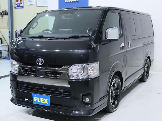 ハイエースバン スーパーＧＬ　ダークプライムＩＩ　デジタルインナーミラー　パノラミックビューモニター　寒冷地仕様　スポイラー　テールランプ　アルミ　タイヤ　１．５ｉｎローダウン　ＢＩＧ－Ｘナビメカレス　後席モニター　ＥＴＣ　フローリング　ベットキット（21枚目）