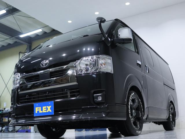 ハイエースバン スーパーＧＬ　ダークプライムＩＩ　デジタルインナーミラー　パノラミックビューモニター　寒冷地仕様　スポイラー　テールランプ　アルミ　タイヤ　１．５ｉｎローダウン　ＢＩＧ－Ｘナビメカレス　後席モニター　ＥＴＣ　フローリング　ベットキット（22枚目）