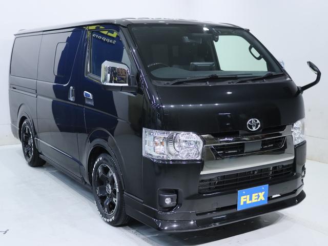 ハイエースバン スーパーＧＬ　ダークプライムＩＩ　デジタルインナーミラー　パノラミックビューモニター　寒冷地仕様　スポイラー　テールランプ　アルミ　タイヤ　１．５ｉｎローダウン　ＢＩＧ－Ｘナビメカレス　後席モニター　ＥＴＣ　フローリング　ベットキット（25枚目）