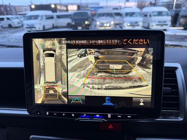 ハイエースワゴン ＧＬ　パールホワイト　デジタルインナー　インテリジェントクリアランスソナー　パノラミックビューモニター　寒冷地仕様　パワースライドドア　フローリング施工　ＢＩＧ－ＤＡ　オーバーフェンダ　アルミホイール（14枚目）