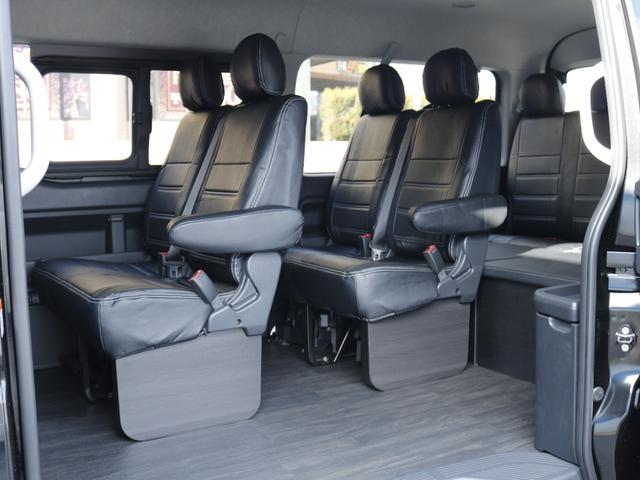 ハイエースワゴン ＧＬ　パールホワイト　デジタルインナー　インテリジェントクリアランスソナー　パノラミックビューモニター　寒冷地仕様　パワースライドドア　フローリング施工　ＢＩＧ－ＤＡ　オーバーフェンダ　アルミホイール（54枚目）